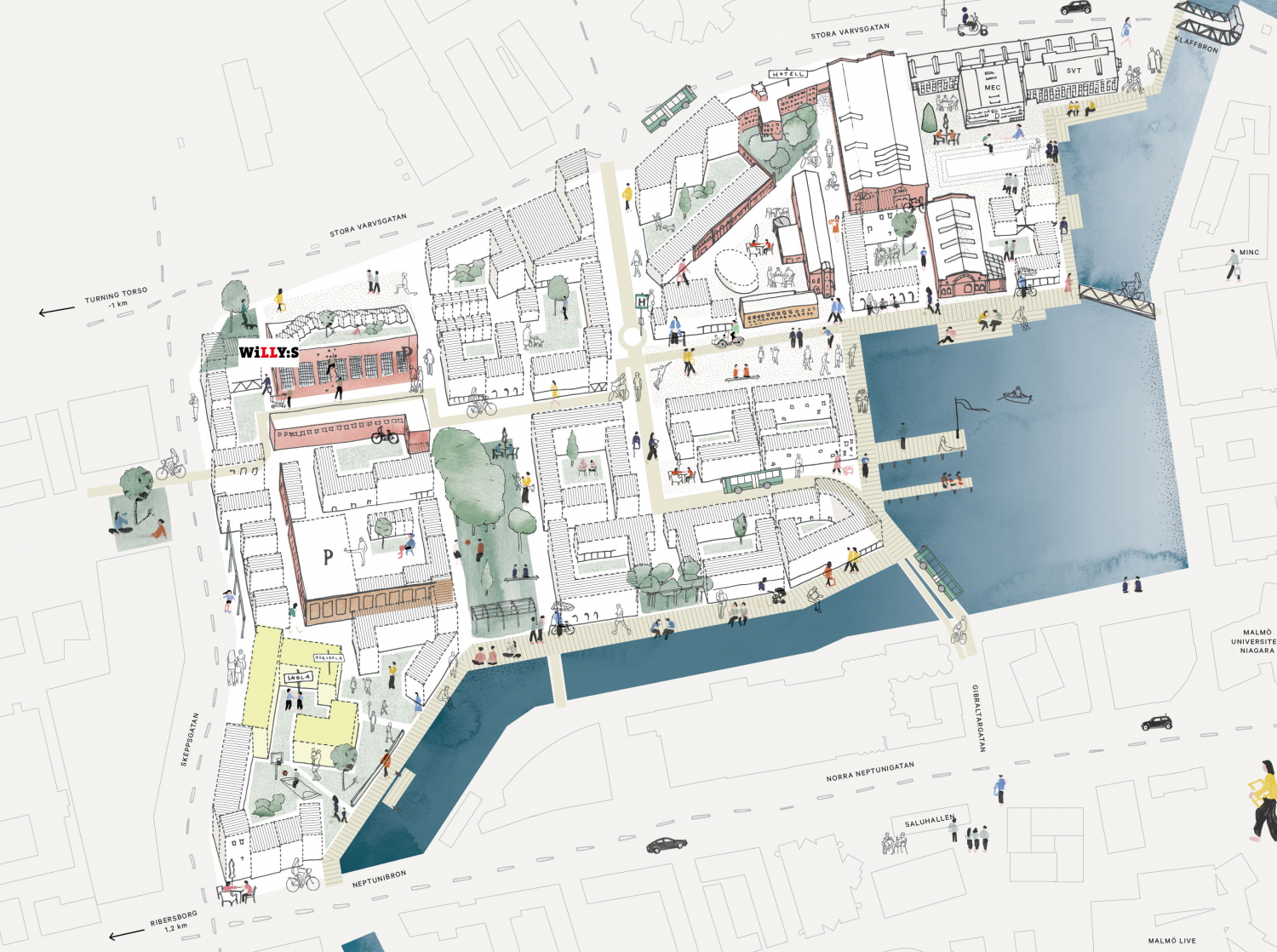 The new city area Varvsstaden The new city area Varvsstaden