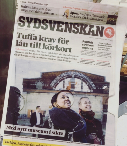 Bild på Sydsvenskans artikel om besöket