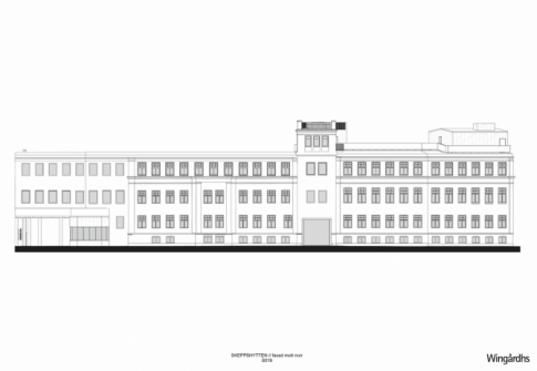 Ritning Skeppshytten Wingårdhs Arkitekter Ritning fasad