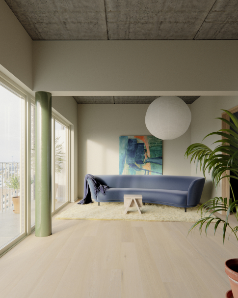 Husen på Taket: Interiör bild från vardagsrum.