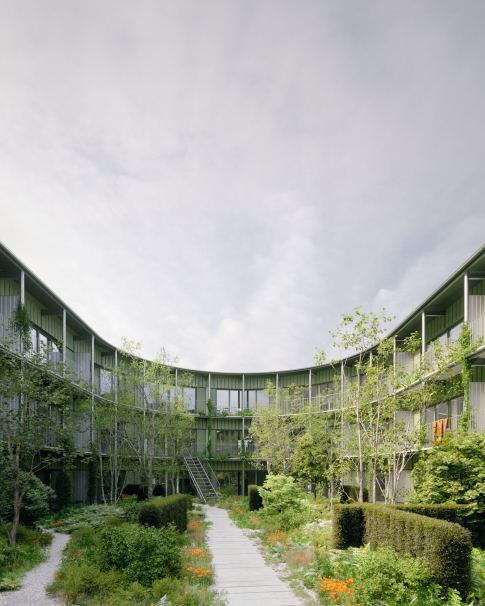 Husen på Taket: Exteriör bild från innergården